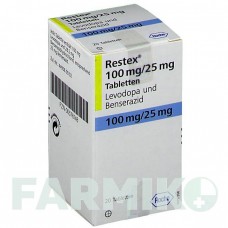 РЕСТЕКС (RESTEX) таблетки 20 шт - Леводопа, Бенсеразид ROCHE