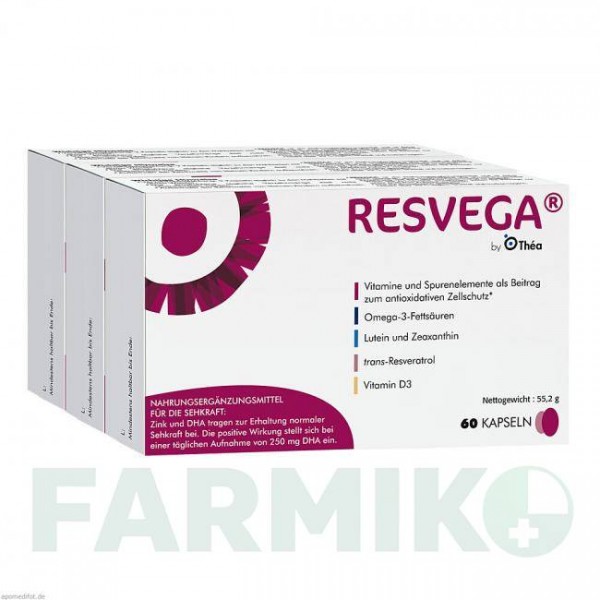РЕСВЕГА (RESVEGA) капсулы 3x60 шт - Активные вещества THEA FARMA