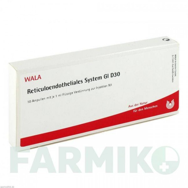 РЕТИКУЛОЭНДОТЕЛИАЛИС (RETICULOENDOTHELIALES) D 30 ампулы 10x1 мл - Гомеопатия WALA HEILMITTEL