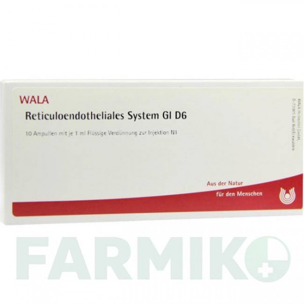 РЕТИКУЛОЭНДОТЕЛИАЛИС (RETICULOENDOTHELIALES) D 6 ампулы 10x1 мл - Гомеопатия WALA HEILMITTEL