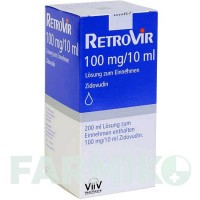 РЕТРОВИР (RETROVIR) 100 мг/10 мл раствор 200 мл - Зидовудин VIIV HEALTHCARE