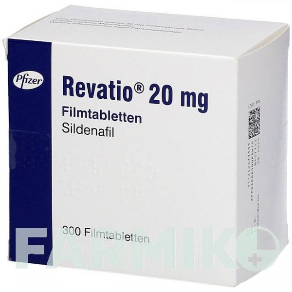 РЕВАЦИО (REVATIO) 20 мг таблетки 90 шт - Силденафил AXICORP PHARMA