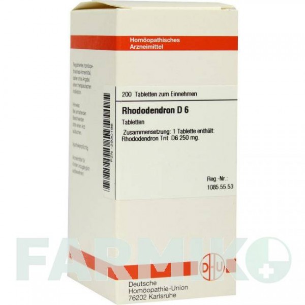РОДОДЕНДРОН (RHODODENDRON) D 6 таблетки 200 шт - Гомеопатия DHU