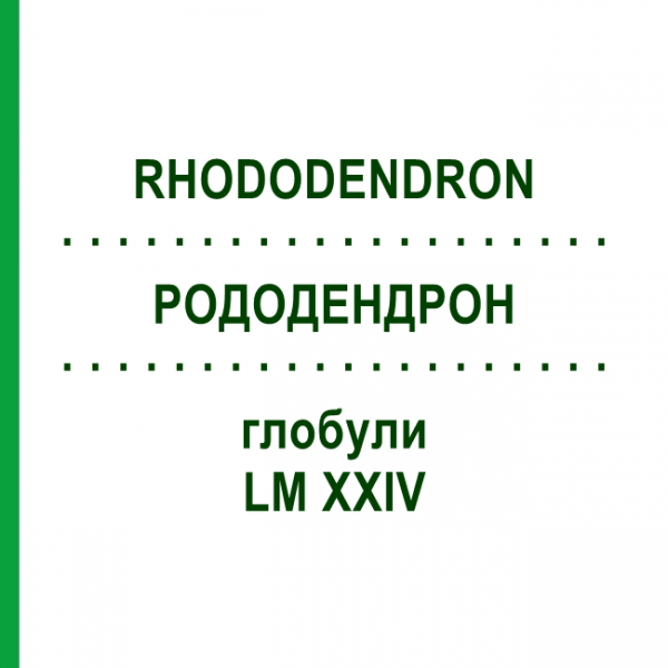 РОДОДЕНДРОН (RHODODENDRON) LM XXIV глобули 5 г - Гомеопатия DHU