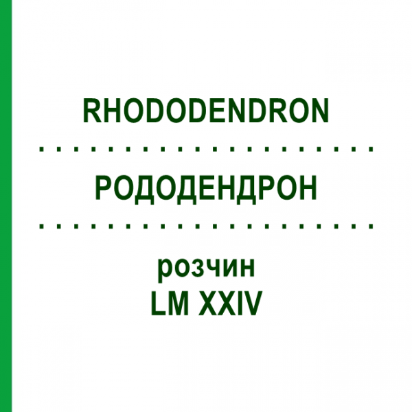 РОДОДЕНДРОН (RHODODENDRON) LM XXIV раствор 10 мл - Гомеопатия DHU