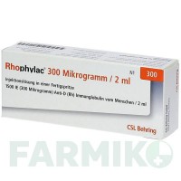 РОФИЛАК (RHOPHYLAC) 300 мкг/2 мл раствор 1x2 мл - Анти-D(rh) иммуноглобулин CSL BEHRING