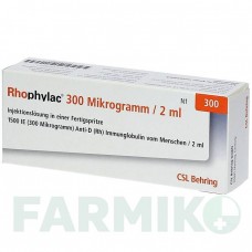 РОФІЛАК (RHOPHYLAC) 300 мкг/2 мл розчин 5x2 мл - Анти-D(rh) імуноглобулін CSL BEHRING