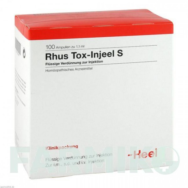 РУС ТОКС (RHUS TOX) ампулы 100 шт - Гомеопатия BIOLOGISCHE HEILMITTEL HEEL