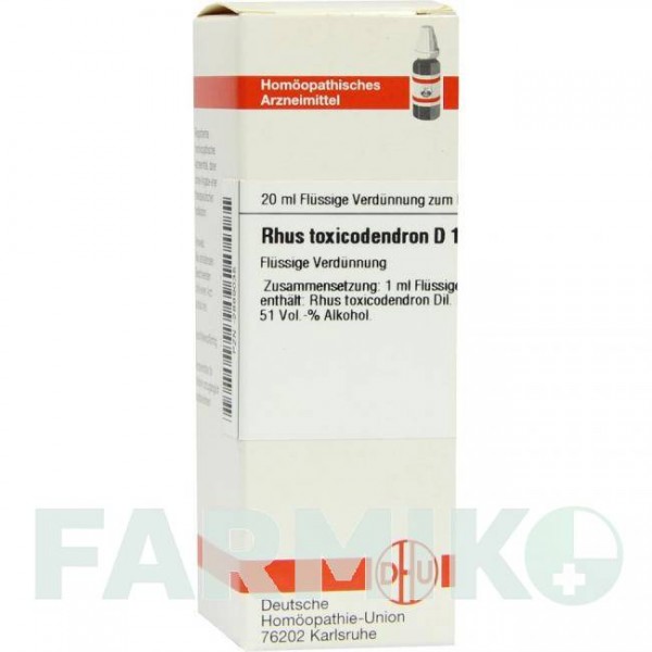 РУС ТОКСИКОДЕНДРОН (RHUS TOXICODENDRON) D 10 раствор 20 мл - Гомеопатия DHU