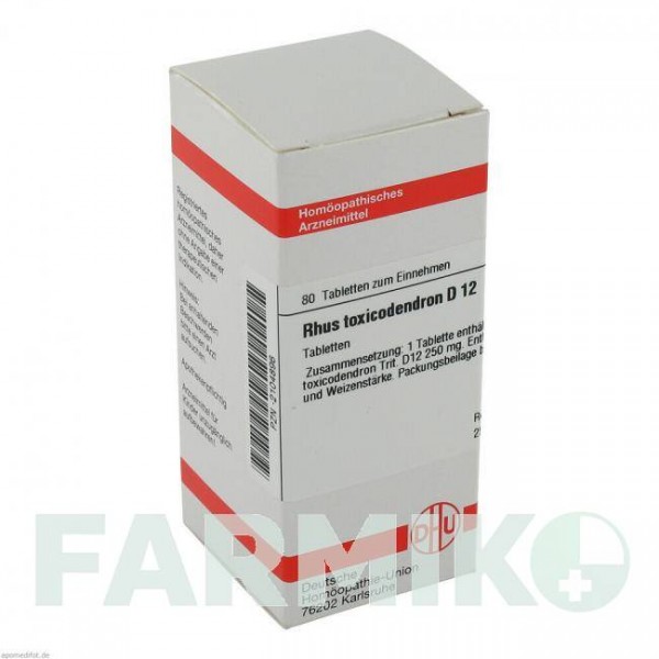 РУС ТОКСИКОДЕНДРОН (RHUS TOXICODENDRON) D 12 таблетки 80 шт - Гомеопатия DHU