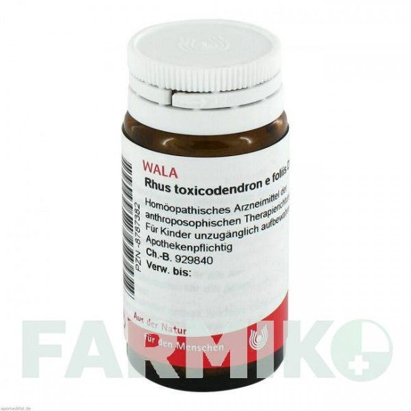 РУС ТОКСИКОДЕНДРОН (RHUS TOXICODENDRON) D 12 глобули 20 г - Гомеопатия WALA HEILMITTEL