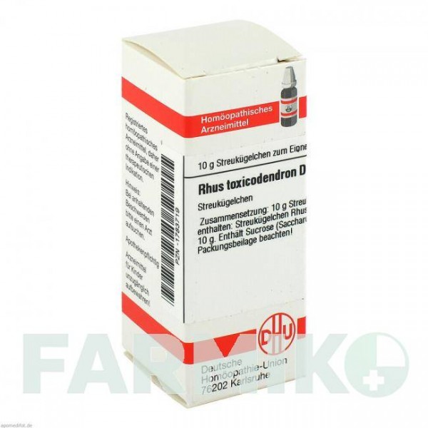 РУС ТОКСИКОДЕНДРОН (RHUS TOXICODENDRON) D 4 глобули 10 г - Гомеопатія DHU