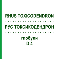 РУС ТОКСИКОДЕНДРОН (RHUS TOXICODENDRON) D 4 глобули 10 г - Гомеопатія SPAGYRA