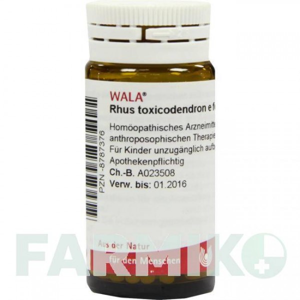 РУС ТОКСИКОДЕНДРОН (RHUS TOXICODENDRON) D 6 глобули 20 г - Гомеопатия WALA HEILMITTEL