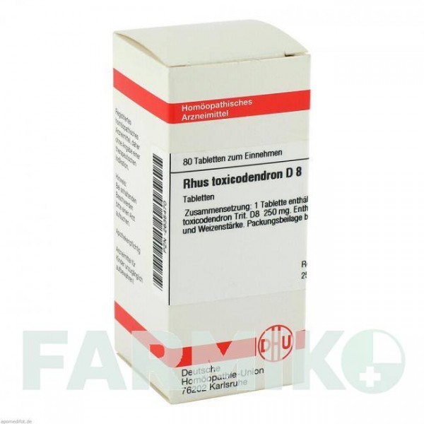 РУС ТОКСИКОДЕНДРОН (RHUS TOXICODENDRON) D 8 таблетки 80 шт - Гомеопатія DHU