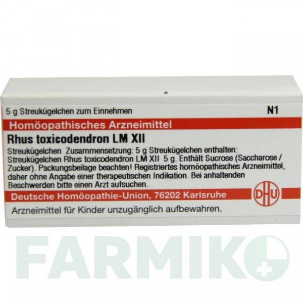РУС ТОКСИКОДЕНДРОН (RHUS TOXICODENDRON) LM XII глобули 5 г - Гомеопатія DHU