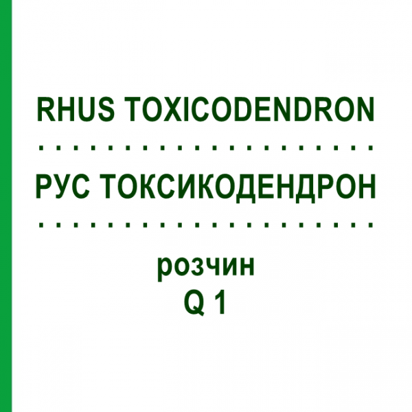 РУС ТОКСИКОДЕНДРОН (RHUS TOXICODENDRON) Q 1 раствор 15 мл - Гомеопатия GUDJONS