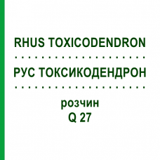 РУС ТОКСИКОДЕНДРОН (RHUS TOXICODENDRON) Q 27 розчин 15 мл - Гомеопатія GUDJONS