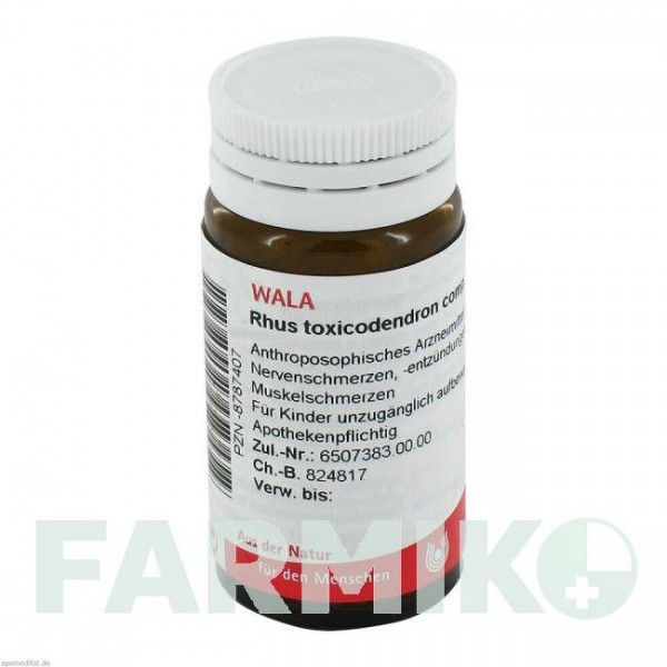 РУС ТОКСИКОДЕНДРОН (RHUS TOXICODENDRON) глобули 20 г - Гомеопатия WALA HEILMITTEL