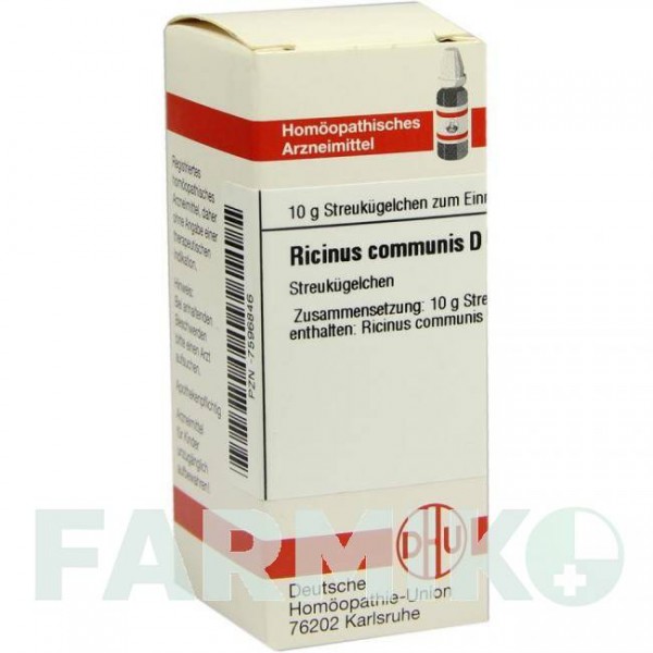 РИЦИНУС КОМУНІС (RICINUS COMMUNIS) D 6 глобули 10 г - Гомеопатія DHU