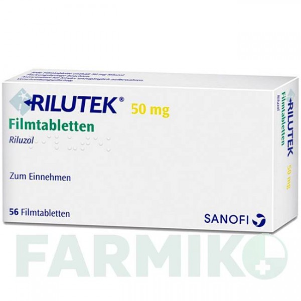 РИЛУТЕК (RILUTEK) 50 мг таблетки 56 шт - Рилузол SANOFI