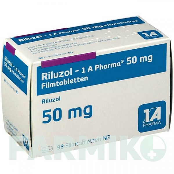 РИЛУЗОЛ (RILUZOL) 50 мг таблетки 98 шт - Рилузол 1 A PHARMA