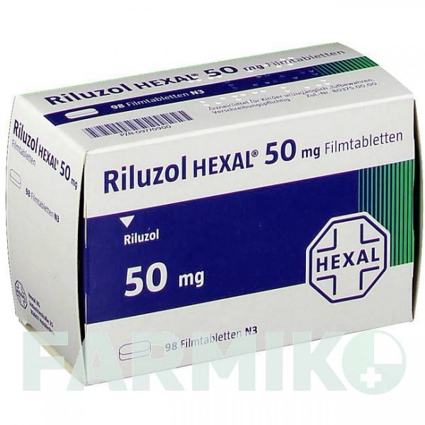 РИЛУЗОЛ (RILUZOL) 50 мг таблетки 98 шт - Рилузол HEXAL
