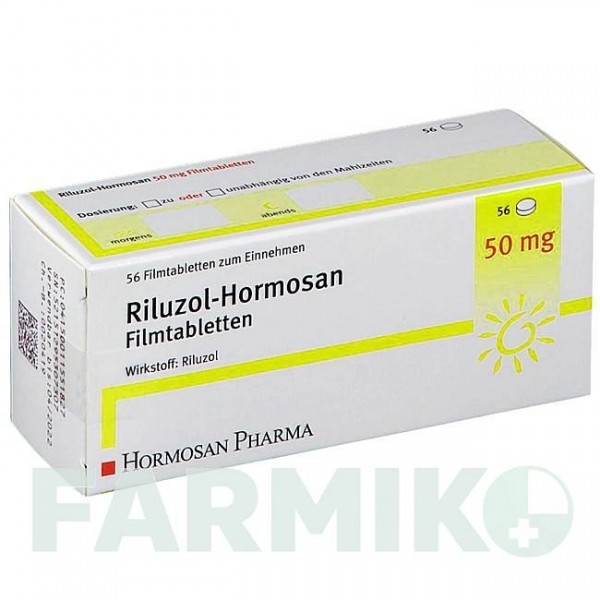 РИЛУЗОЛ (RILUZOL) 50 мг таблетки 56 шт - Рилузол HORMOSAN PHARMA