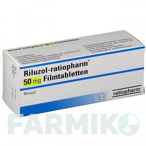 РИЛУЗОЛ (RILUZOL) 50 мг таблетки 56 шт - Рилузол RATIOPHARM
