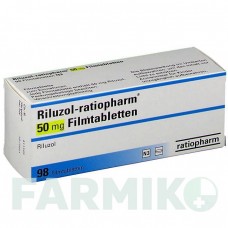 РИЛУЗОЛ (RILUZOL) 50 мг таблетки 98 шт - Рилузол RATIOPHARM