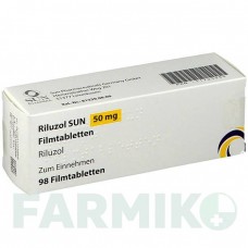 РИЛУЗОЛ (RILUZOL) 50 мг таблетки 98 шт - Рилузол SUN PHARMACEUTICALS