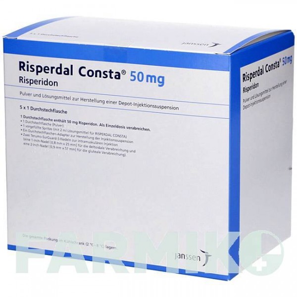 РИСПЕРДАЛ КОНСТА (RISPERDAL CONSTA) 50 мг порошок 1 шт - Рисперидон ORIFARM