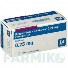 РИСПЕРИДОН (RISPERIDON) 0,25 мг таблетки 100 шт - Рисперидон 1 A PHARMA