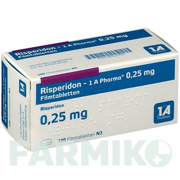 РИСПЕРИДОН (RISPERIDON) 0,25 мг таблетки 100 шт - Рисперидон 1 A PHARMA