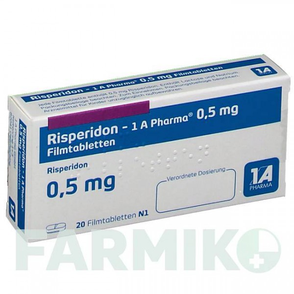 РИСПЕРИДОН (RISPERIDON) 0,5 мг таблетки 20 шт - Рисперидон 1 A PHARMA