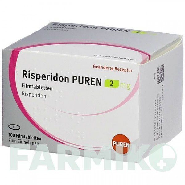 РИСПЕРИДОН (RISPERIDON) 2 мг таблетки 100 шт - Рисперидон PUREN PHARMA
