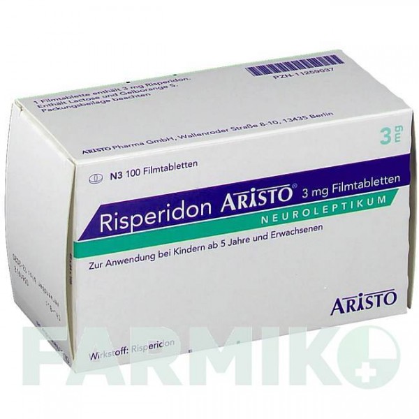 РИСПЕРИДОН (RISPERIDON) 3 мг таблетки 100 шт - Рисперидон ARISTO PHARMA