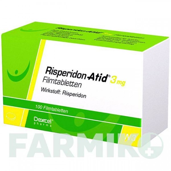 РИСПЕРИДОН (RISPERIDON) 3 мг таблетки 100 шт - Рисперидон DEXCEL PHARMA