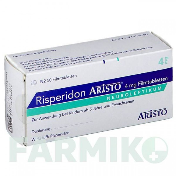 РИСПЕРИДОН (RISPERIDON) 4 мг таблетки 50 шт - Рисперидон ARISTO PHARMA