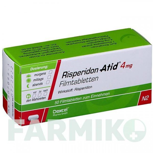 РИСПЕРИДОН (RISPERIDON) 4 мг таблетки 50 шт - Рисперидон DEXCEL PHARMA