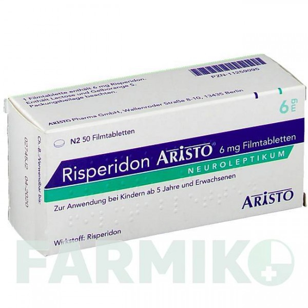 РИСПЕРИДОН (RISPERIDON) 6 мг таблетки 50 шт - Рисперидон ARISTO PHARMA