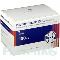 РИТОНАВІР (RITONAVIR) 100 мг таблетки 180 шт - Ритонавір HEXAL
