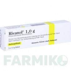 РИВАНОЛ (RIVANOL) 1,0 г порошок 5 шт - Этакридин лактат DERMAPHARM