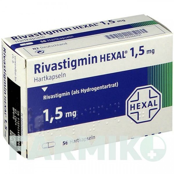 РИВАСТИГМИН (RIVASTIGMIN) 1,5 мг капсулы 56 шт - Ривастигмин HEXAL