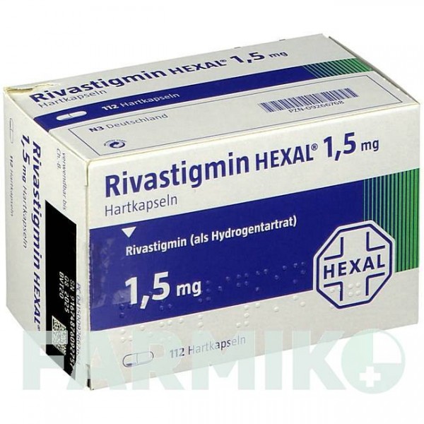 РИВАСТИГМИН (RIVASTIGMIN) 1,5 мг капсулы 112 шт - Ривастигмин HEXAL