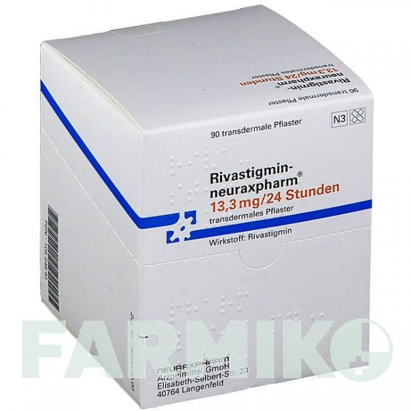 РИВАСТИГМІН (RIVASTIGMIN) 13,3 мг/24 год пластир 30 шт - Ривастигмін NEURAXPHARM