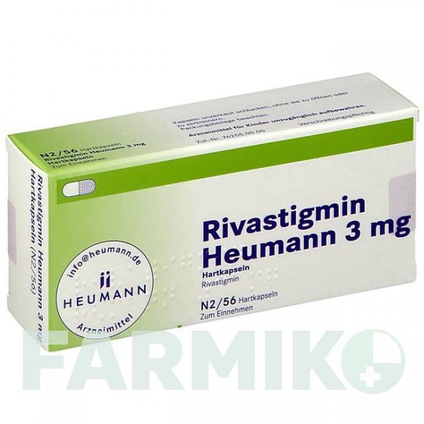 РИВАСТИГМИН (RIVASTIGMIN) 3 мг капсулы 56 шт - Ривастигмин HEUMANN PHARMA