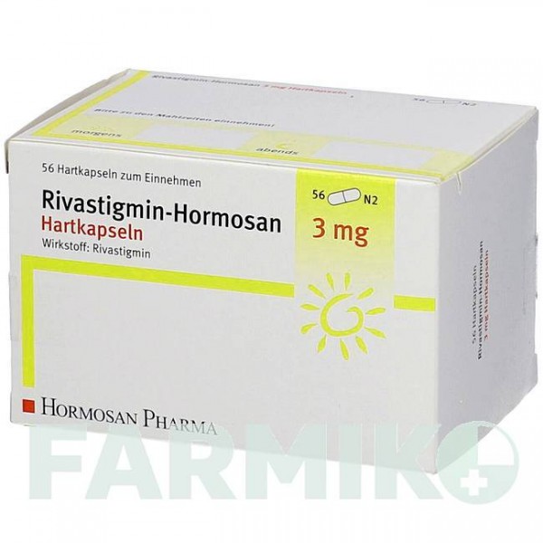 РИВАСТИГМИН (RIVASTIGMIN) 3 мг капсулы 56 шт - Ривастигмин HORMOSAN PHARMA