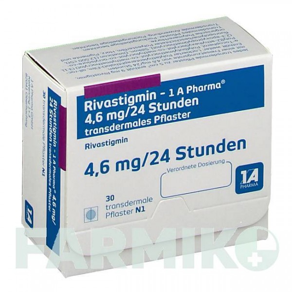 РИВАСТИГМИН (RIVASTIGMIN) 4,6 мг/24 ч пластырь 30 шт - Ривастигмин 1 A PHARMA