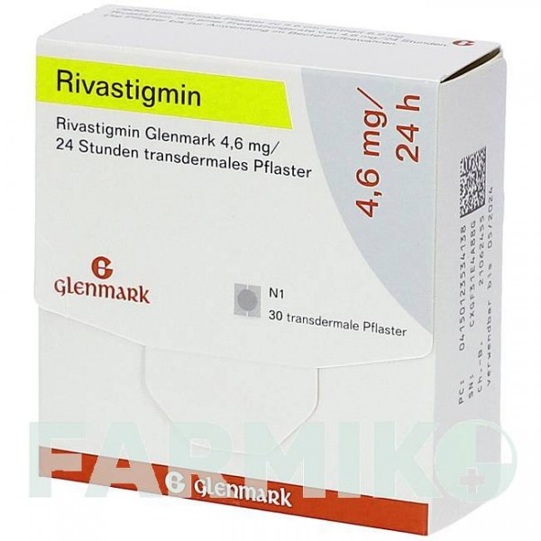 РИВАСТИГМІН (RIVASTIGMIN) 4,6 мг/24 год пластир 30 шт - Ривастигмін GLENMARK